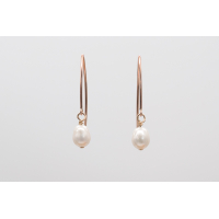 Small white AAA freshwater pearl drops with 14k gold-filled hooks