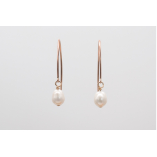 Small white AAA freshwater pearl drops with 14k gold-filled hooks