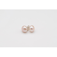 Champagne AAA freshwater pearl studs with 925 silver posts