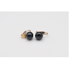 Black AAA freshwater pearl clip-on earrings with 14k Gold-Filled adjustable mechanism