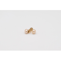 Small apricot AAA freshwater pearl studs with 14k Gold-Filled posts