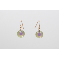 Round Swarovski crystal earrings with 14k Gold-Filled hooks