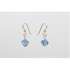 Light blue Swarovski crystal earrings with 14k Gold Filled hooks