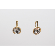 Crystal Swarovski Rivoli earrings with gold-plated 925 silver hooks