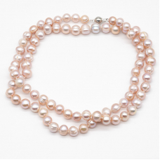 Lavender freshwater pearl necklace with clasp