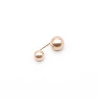 Double golden pearl brooch with removable acrylic pearls