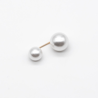Double pearl brooch with removable acrylic pearls