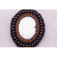 Vintage Brooch with Toho Beads