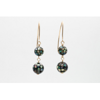 Gari Abalone pērļgliemenes auskari ar Gold Filled āķiem