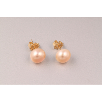 Pearl Earrings with 14k Gold Stud Pins