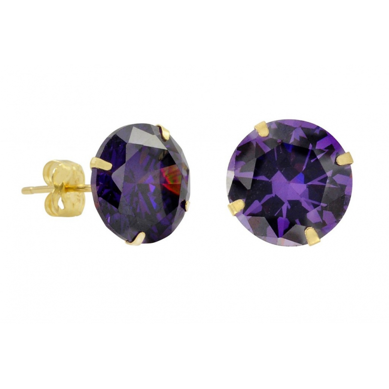 Amethyst Earrings – Elegance with a Golden Touch