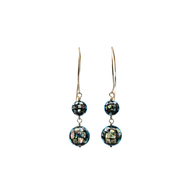 Abalone Shell Earrings with Gold Filled Hooks