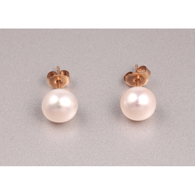 Classic Freshwater Pearl Earrings with Gold-Filled Studs