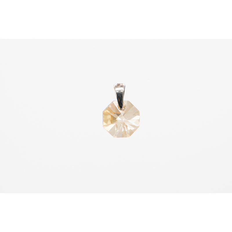 Elegant OKTO Golden Shadow Pendant with Swarovski Crystal
