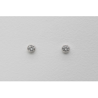 Silver Stud Earrings with Zirconia