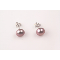 Lavender Pearl Earrings