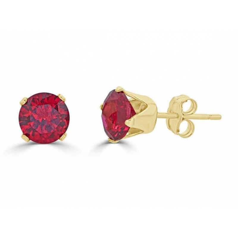 Ruby Earrings with Brilliant Cut – Elegance and Strength