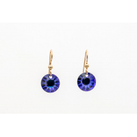 Swarovski Blue Sun kristālu auskari ar Gold Filled āķīšiem