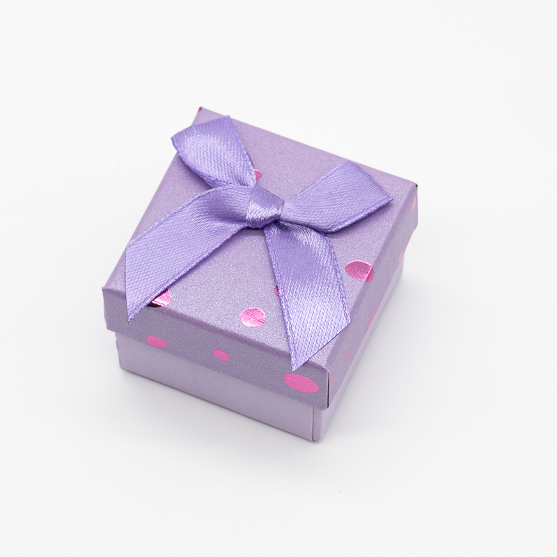 Purple gift box for jewelry – ideal for earrings or rings