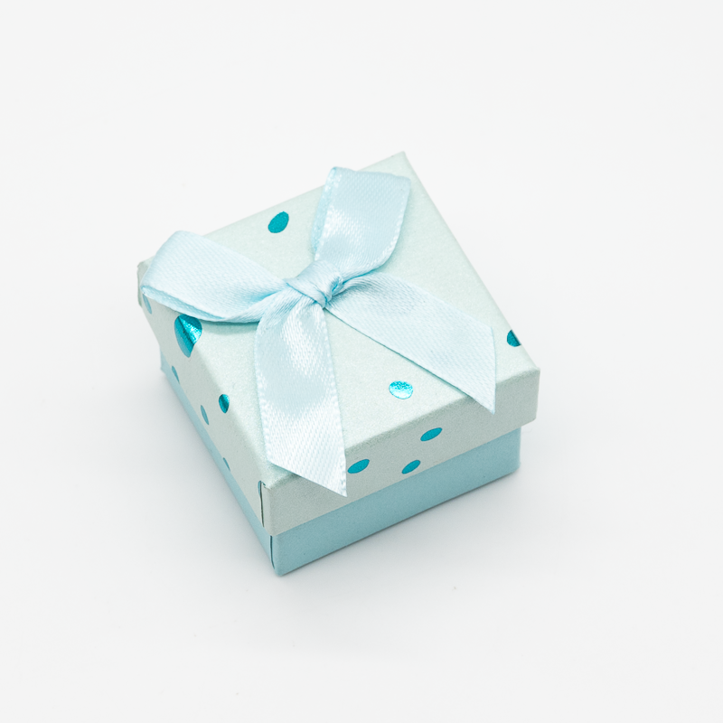 Turquoise gift box for jewelry (5x5x3 cm)